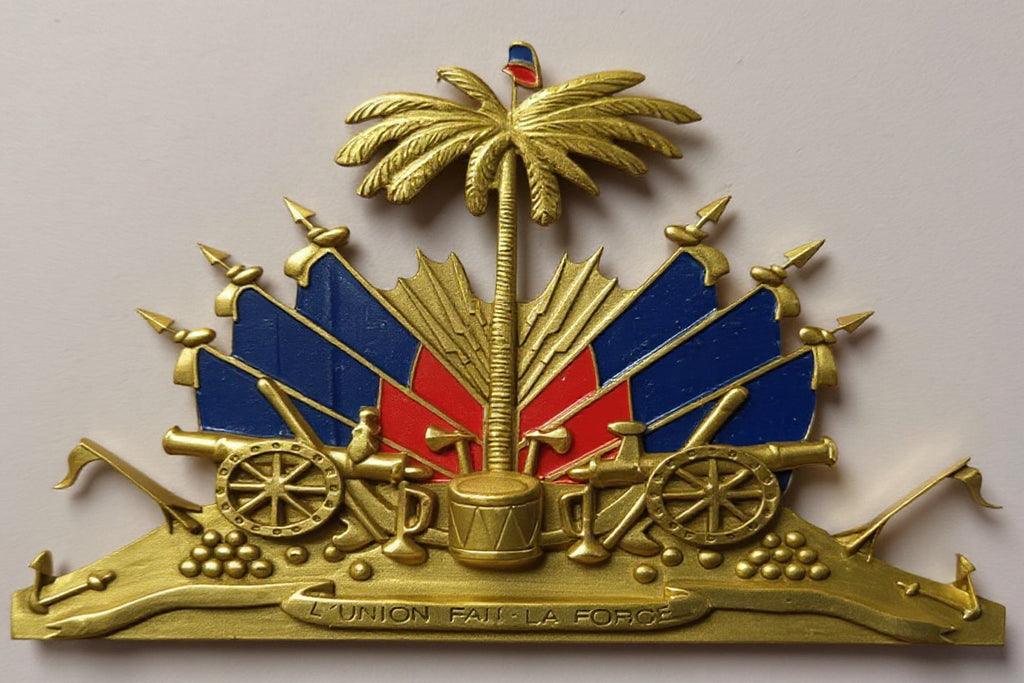 2pcs Emblem palmis haiti car stickers